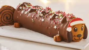 Sainsbury's Is Selling A Sausage Dog Yule Log As Part Of Its Christmas Range