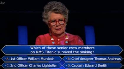 GBBO's Prue Leith Divides Who Wants To Be A Millionaire Fans After Losing £48k On 'Disastrous' Titanic Guess