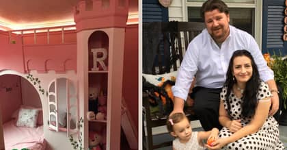 Parents Build Daughter Incredible DIY Castle Bunk Bed From Scratch 