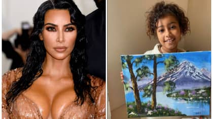 Kim Kardashian Responds To Critics Claiming North West’s Super Impressive Oil Painting Is Fake