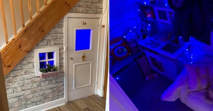 Woman Creates Incredible Under The Stairs Playhouse For Her Daughter 