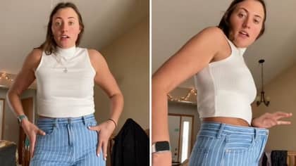 People Amazed By Woman's Hack To Get Too Tight Jeans To Fit