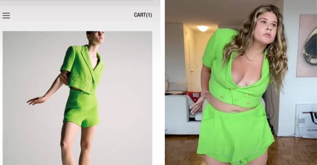 Remi perfectly recreated the images from Zara's website and her followers can't get enough (Credit: @remibader/TikTok)