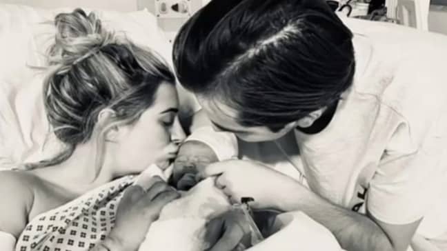 Dani Dyer's baby had his umbilical chord wrapped around him (Credit: Instagram/ Dani Dyer)