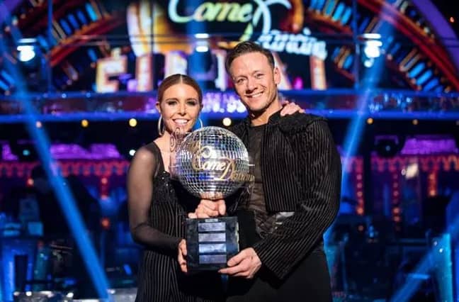 Strictly 2018 winners Stacey Dooley and Kevin Clifton. Credit: BBC/Strictly