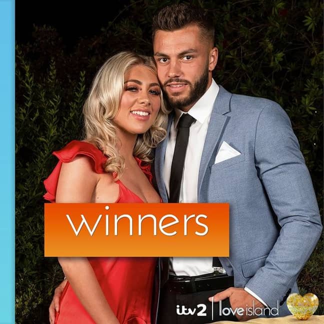 Paige Turley and Finley Tapp won Love Island 2020 ' Credit: Instagram/loveisland