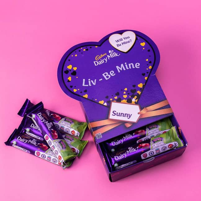 You can get a personalised box filled with 20 chocolate bars (Credit: firebox.com)
