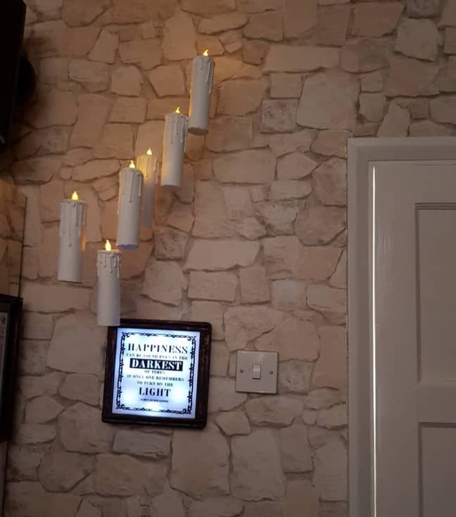 The floating candles look seriously spooky (Credit: Lisa Barber)