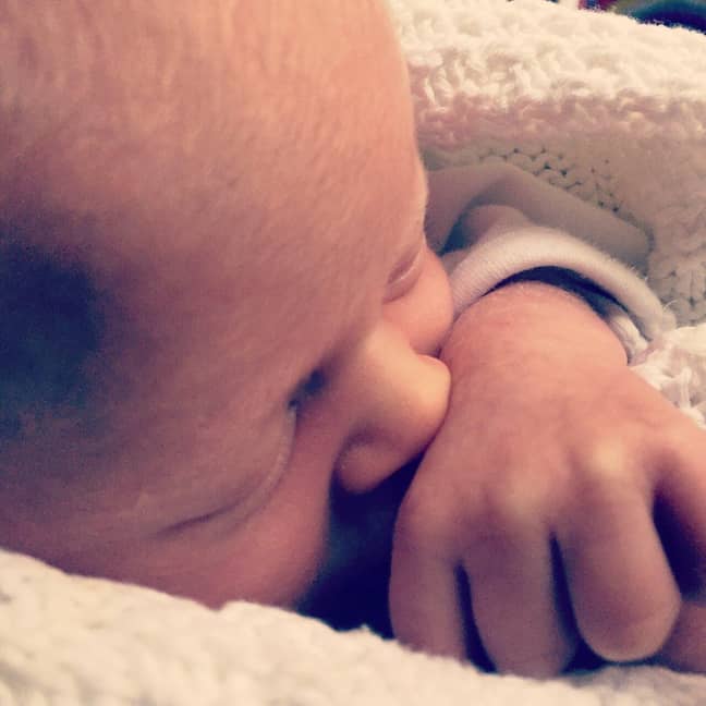 Arthur has been co-sleeping with his mum when he passed away. (Credit: Laurie Jade Woodruff)