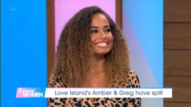 Amber revealed Greg dumped her via text Credit: ITV 