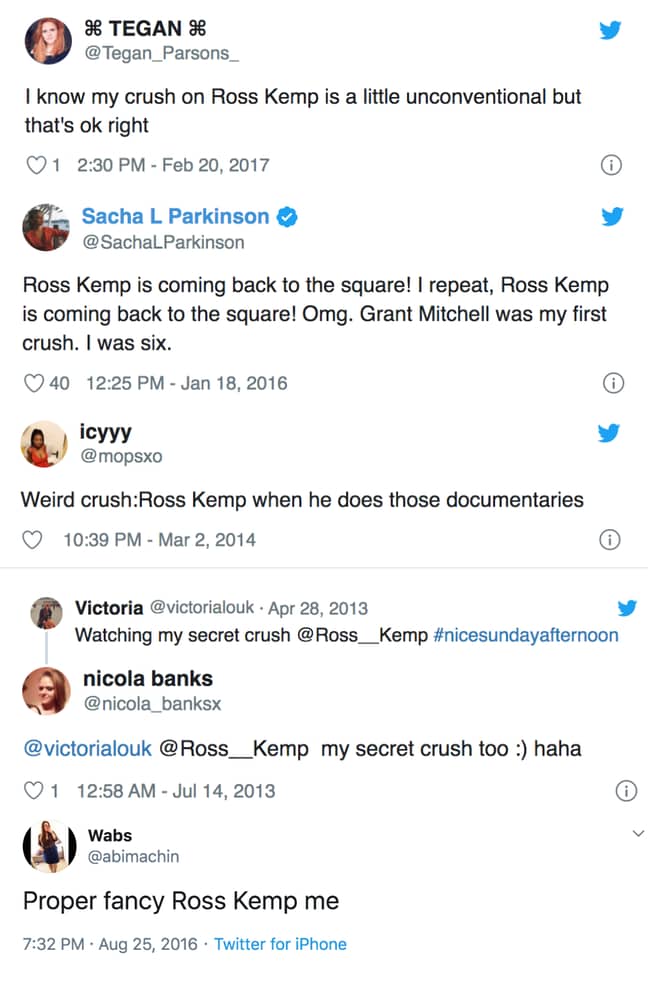 These Twitter users fancy Ross and they're not afraid to shout about it (Credit: Twitter)
