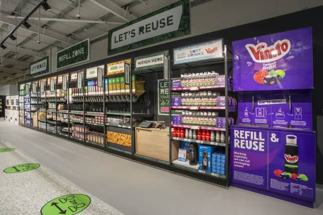 The supermarket has even launched its first 'reverse vending machine' (Credit: Asda)