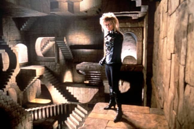 Once making it to the Goblin King's castle, Sarah confronts him to try and save her brother (Credit: TriStar Pictures)
