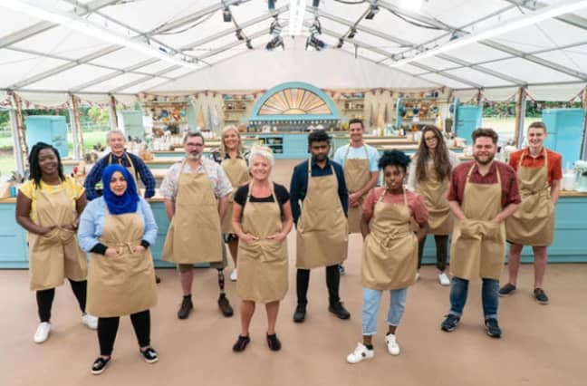Bake Off's batch of bakers filmed in a Covid-secure bubble (Credit: Channel 4)