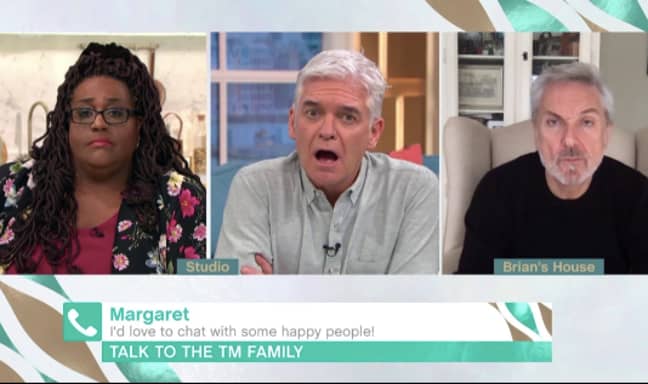 The This Morning presenters looked crestfallen at poor Margaret's situation (Credit: ITV) 