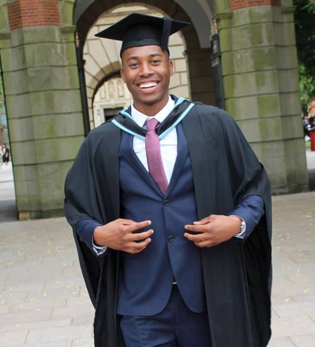 Aaron Francis graduating from the University of Birmingham (Credit: Instagram/aaronfranciis)