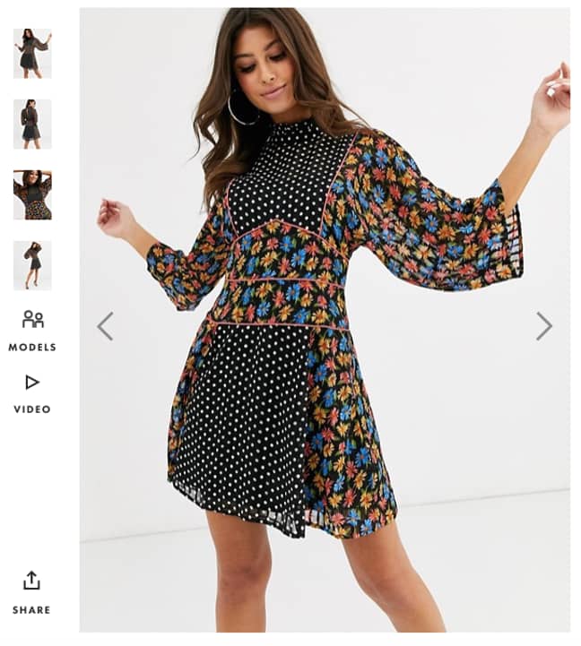 There's a 'models' tool on the left of the product image (Credit: ASOS)