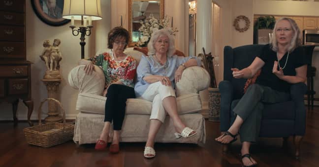 Don Lewis's ex wife Gladys Lewis Cross and daughters Donna Pettis, Lynda Sanchez and Gale Rathbone featured in the doc (Credit: Netflix)