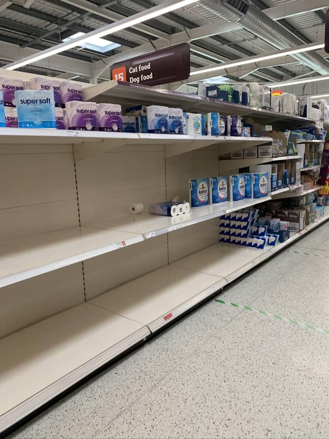 Shelves were bare back in March (Credit: PA) 