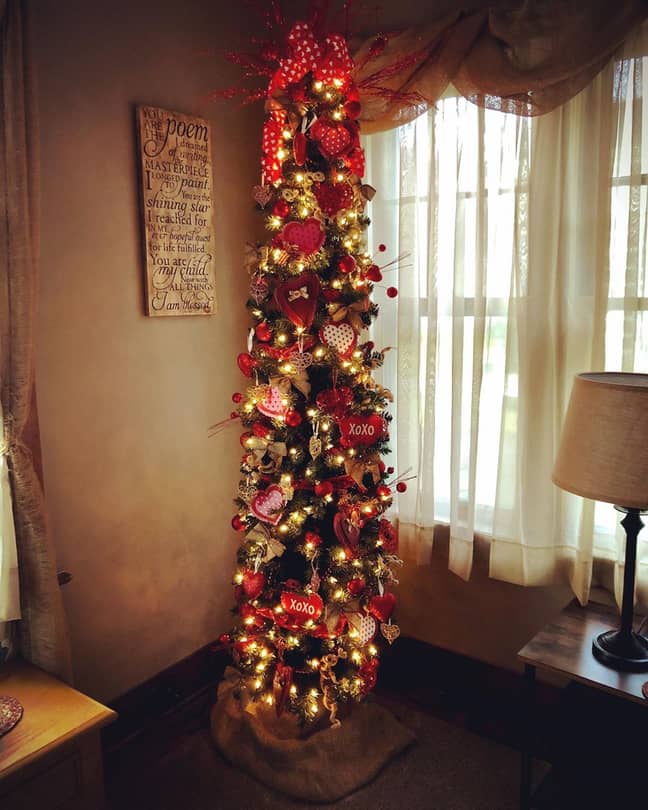 This slimline tree doesn't take up too much space so is convenient to keep up for a long period of time (Credit: Instagram/laymarlex3)