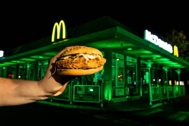 Wolverhampton was lit up green for stomaching the spice (Credit: McDonalds)