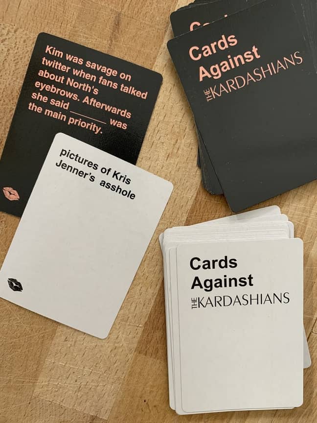 The cards are packed with risque Kardashian references (Credit: Cards Against Kardashian)