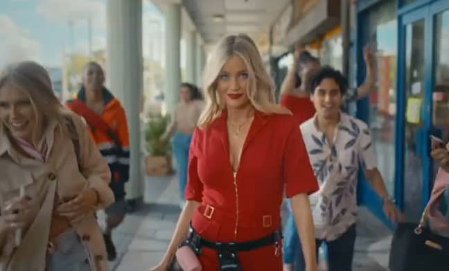 Laura looks incredible in her red jumpsuit in the first trailer for Love Island 2021 (Credit: ITV)