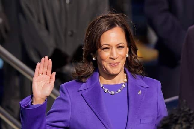 Kamala Harris was sworn in as vice president by Supreme Court Justice Sonia Sotomayor on Wednesday (Credit: PA)