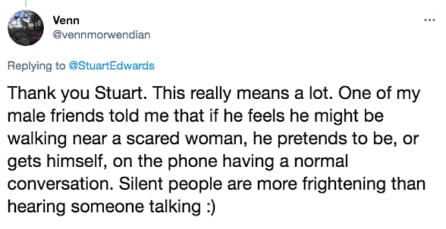 Women warned not to stay silent (Credit: Twitter)
