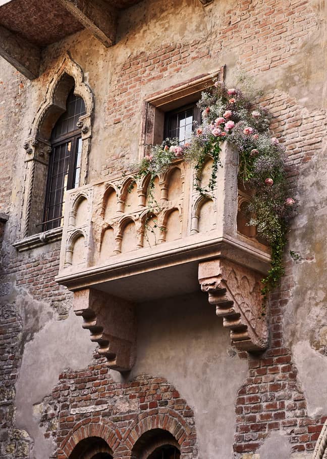 The property's beautiful stone balcony has made it a symbol of Shakespeare's iconic love story 'Romeo &amp; Juliet' (Credit: Airbnb)