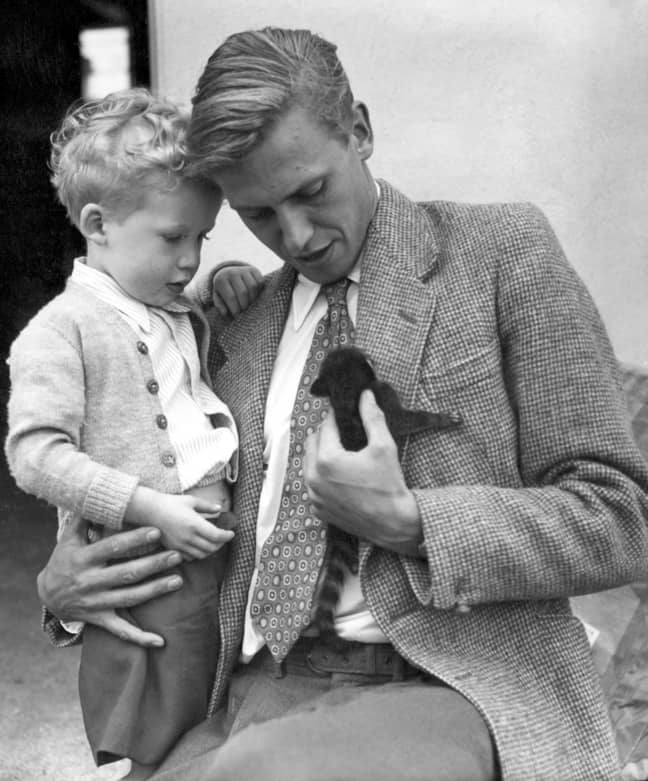 David Attenborough with his son Robert in 1955 (Credit: PA)