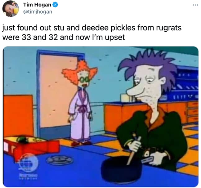 Twitter user Tim Hogan tweeted a screenshot from the show with Didi and Stu's age (Credit: Nickelodeon/Twitter)