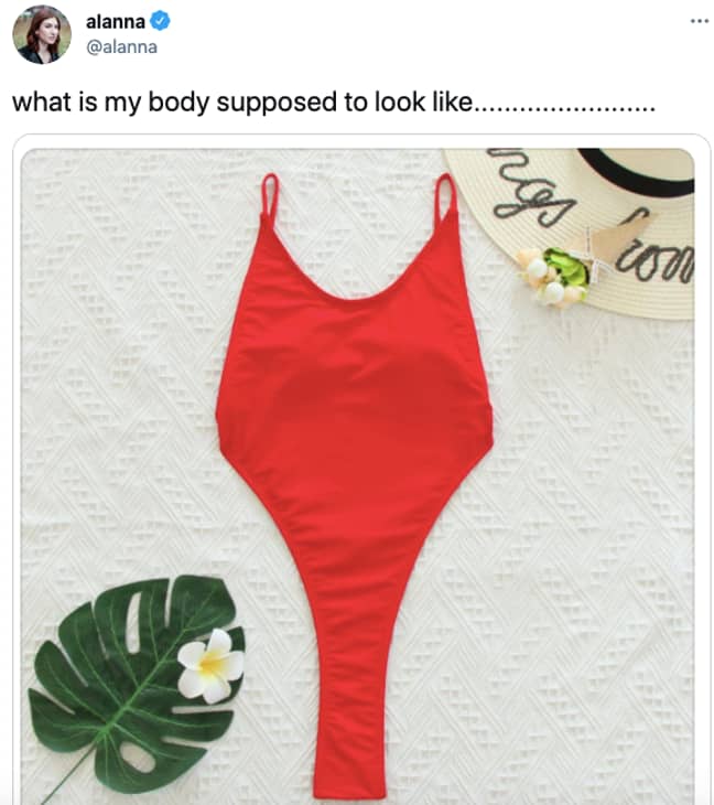 The swimsuit was posted on Twitter (Credit: Twitter)