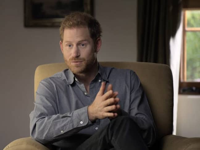 Prince Harry speaks on mental health with Meghan in the new trailer (Credit: Apple TV)
