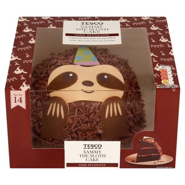 Tesco are also selling a Sammy The Sloth celebration cake (Credit: Tesco)