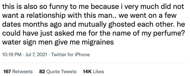 The woman gave revealed the backstory of their relationship (Credit: Twitter)