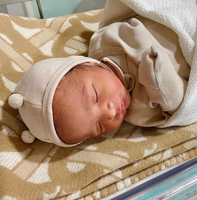 Blake Hampton Humes was born on Friday 9th October (Credit: Instagram/@rochellehumes)