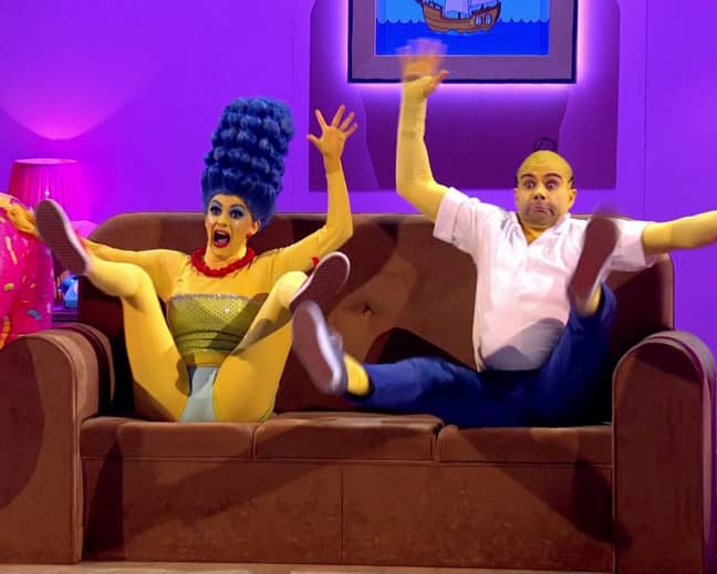 Fans called the Simpsons-inspired routine 'disturbing' and 'surreal' (Credit: BBC)