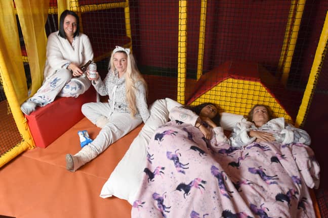 You can now experience a boozy soft play sleepover (Credit: Caters News)