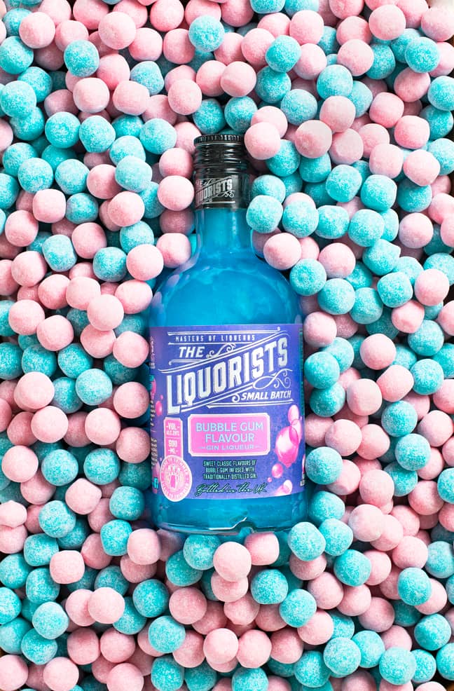 The bubblegum gin is blue and it shimmers (Credit: Morrisons)