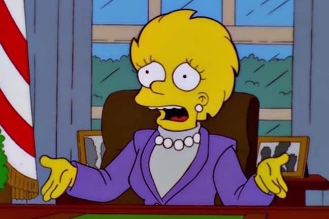 Lisa Simpson becomes the first female President in The Simpsons (Credit: Fox)