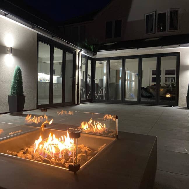 The garden even has its very own fire pit (Credit: Instagram / @newhome_newproject)