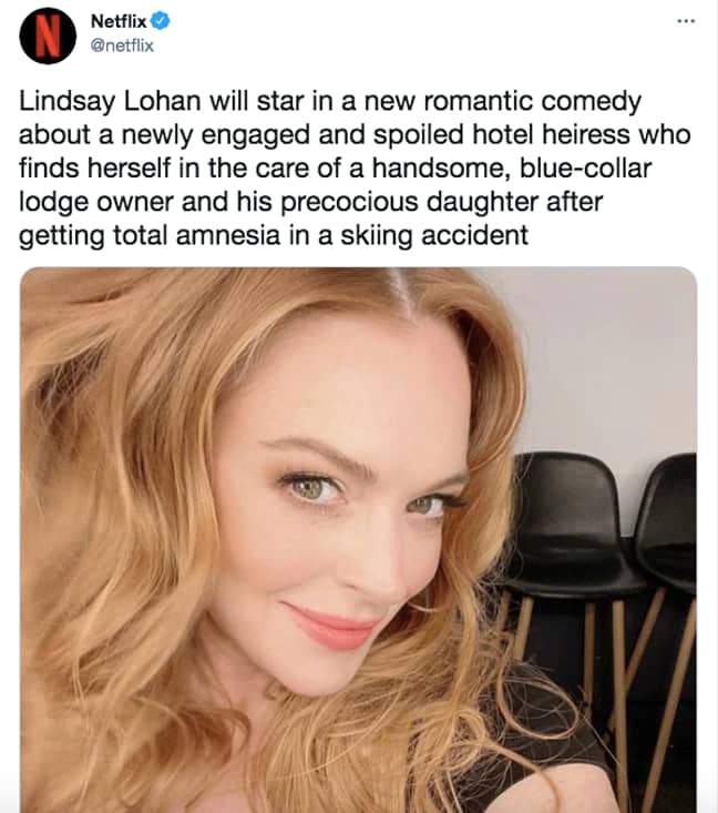 Netflix announced Lindsay's casting (Credit: Twitter/ Netflix)