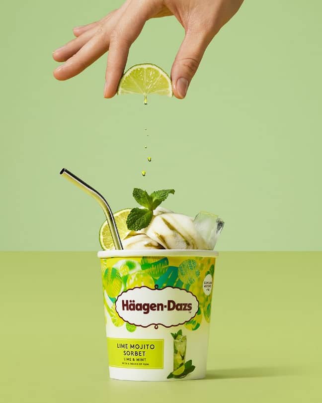The Lime Mojito sorbet is vegan (Credit: Häagen-Dazs)