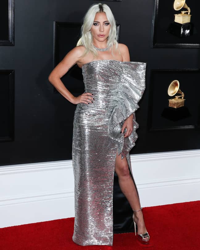 Gaga at the 2019 Grammy Awards. Credit: PA