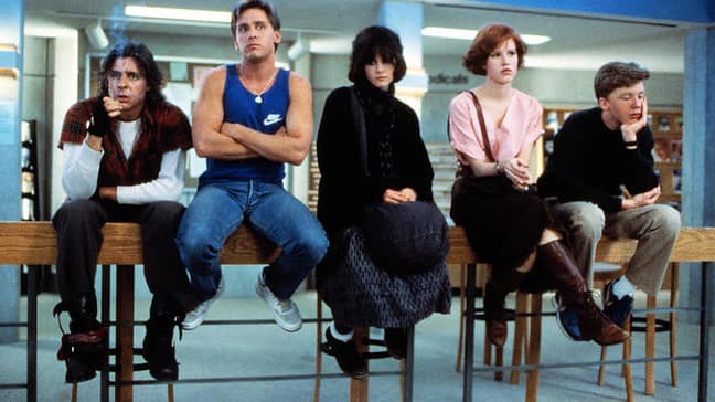 The Breakfast Club sees five high school students from different social cliques get thrown together in Saturday detention (Credit: Universal Pictures)
