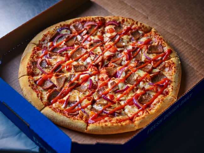 The new pizza features kebab meat (Credit: Domino's)