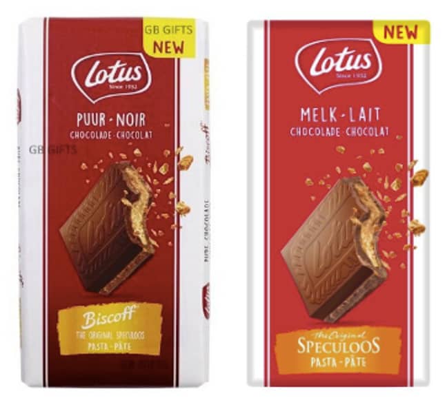 The chocolate cream bar comes in a milk or dark coating (Credit: Biscoff)