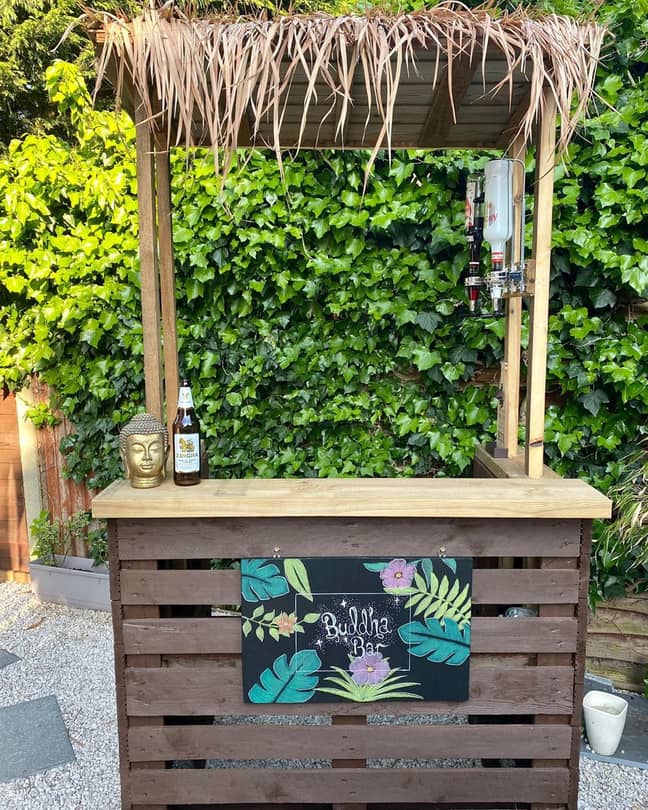 We love Instagrammer Holly Lander's Tiki hideaway complete with chalkboard sign and Buddha (Credit: Holly Lander / @holly_lander)