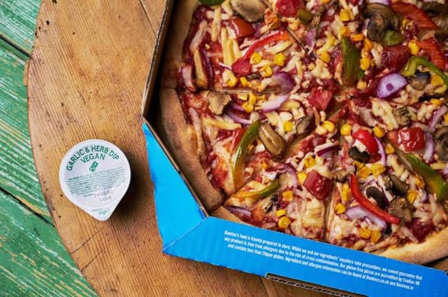The vegan dip is made with pea protein instead of the usual egg and milk (Credit: Domino's)